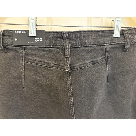 Insane Gene HIGH RISE Black DENIM SHORTS Medium - Picture 5 of 5